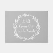 Het komt allemaal uit in de was Vloermat Deurmat (Voorkant)