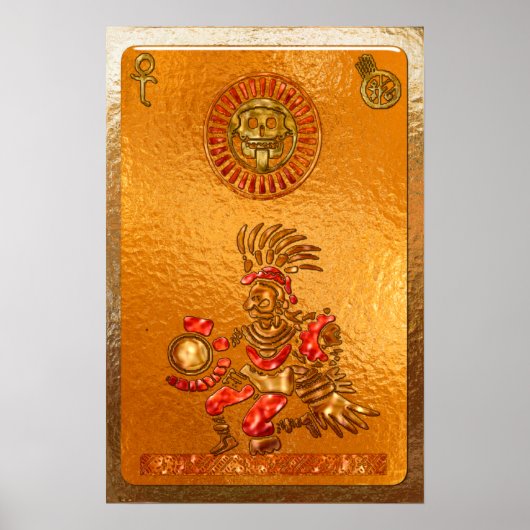 Het komt eraan! AZTEC 3D Native American Motif Poster (Voorkant)