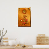 Het komt eraan! AZTEC 3D Native American Motif Poster (Keuken)