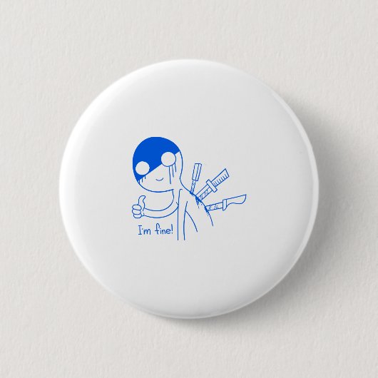 Het komt goed met mij om te glimlachen ronde button 5,7 cm (Voorkant)