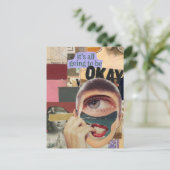 Het komt goed Mixed Media Collage Briefkaart (Staand voorkant)
