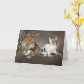 Het komt goed... We zitten er samen in Begroeting  Kaart (Gele Bloem)