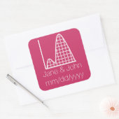 Het komt op in framboos Sticker (Envelop)