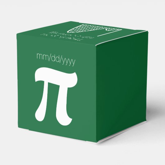 Het komt overeen met een groene doos bedankdoosjes (Achterkant)