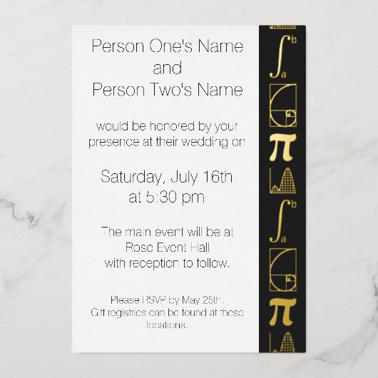 Het komt samen in Black Folie Invitation Folie Uitnodiging (Voorkant)