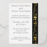 Het komt samen in Black Folie Invitation