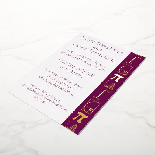 Het komt samen in Wine Folie Invitation Folie Uitnodiging (Gedraaid)