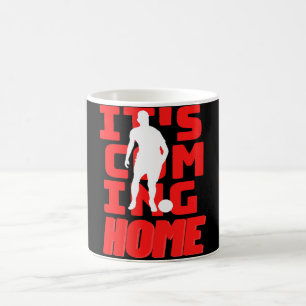 Het komt thuis Voetballer Silhouet Koffiemok
