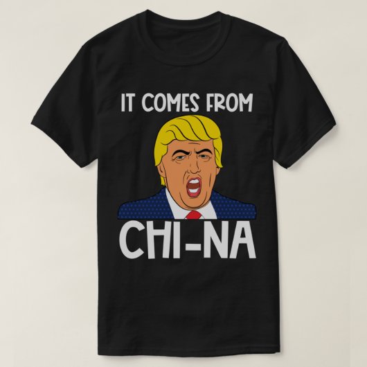 Het komt uit China's grappige citaat uit humor spe T-shirt (Design voorkant)