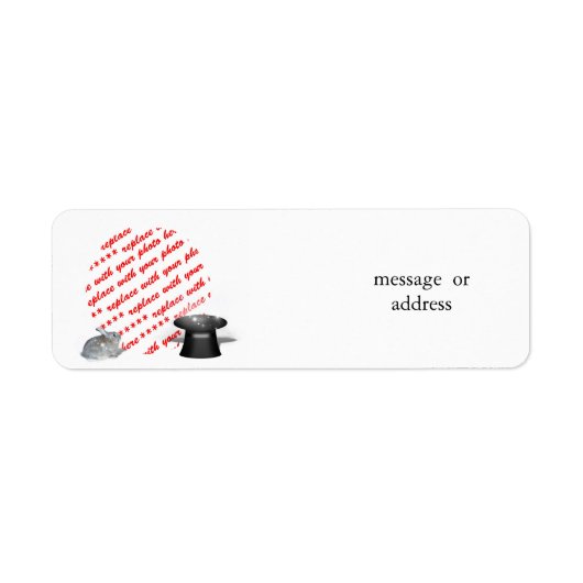 Het Konijn & de Magische Hoed Fotolijst Etiket (Voorkant)