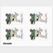 Het konijn. Een helikopterpiloot. Rechthoekige Sticker (Vel)