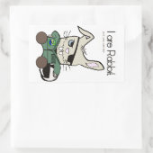 Het konijn. Een helikopterpiloot. Rechthoekige Sticker (Tas)