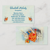 Het konijn in Alice in Wonderland ~ Visitekaartje (Voorkant / Achterkant)