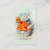 Het konijn in Alice in Wonderland ~ Visitekaartje (Achterkant)