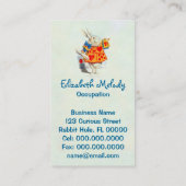 Het konijn in Alice in Wonderland ~ Visitekaartje (Achterkant)