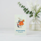 Het konijn in Alice in Wonderland - Visitekaartje (Staand voorkant)