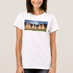 "Het konijn in de maan" konijnenfamilie T-Shirt