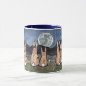 "Het konijn in de maan" Origineel Charmant Kunstwe Mok (Midden)