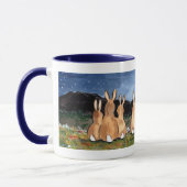 "Het konijn in de maan" Rabbit Family Coffee Mok (Links)