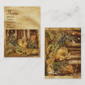 HET KONIJN ( jonge haas) Monogram Visitekaartje (Voorkant / Achterkant)