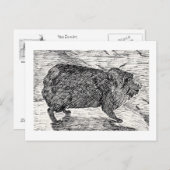 Het konijn, of Syrian Rock Hyrax Briefkaart (Voorkant / Achterkant)