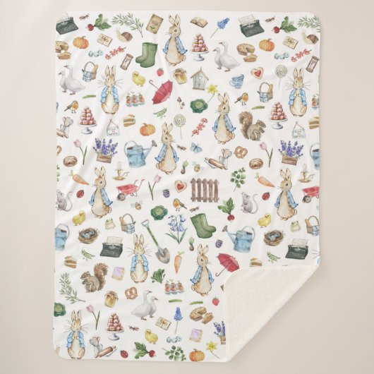 Het konijn Peter Sherpa Deken (Voorkant)