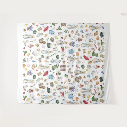 Het konijn Peter Wandkleed (Voorkant (horizontaal))