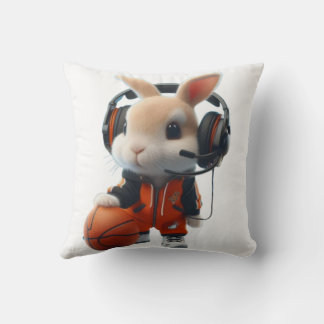 Het konijn speelt basketbal kussen