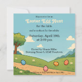 Het Konijn Stoelt Eieren | Grappige Paaseierenjach Kaart (Achterkant)