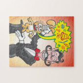Het konijn van de magiër voelt zich boos en gezegd legpuzzel (Horizontaal)