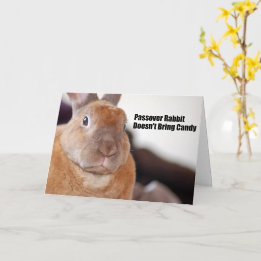 Het Konijn van de Pascha zegt Kaart (Gele Bloem)