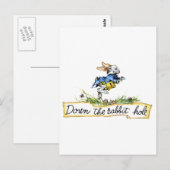 Het konijnengat omlaag briefkaart (Voorkant / Achterkant)