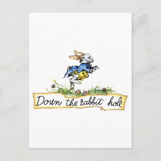 Het konijnengat omlaag briefkaart (Voorkant)