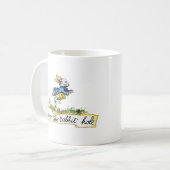 Het konijnengat omlaag koffiemok (Voorkant links)