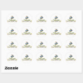 Het konijnengat omlaag ronde sticker (Vel)