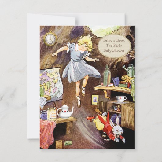 Het konijnenhol brengt een Baby shower uit het boe Kaart (Voorkant)