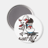 Het konijnenhol omlaag magneet (Voorkant / Achterkant)