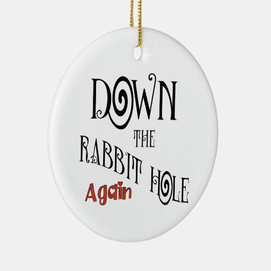 Het konijnenhol weer omlaag keramisch ornament (Rechts)