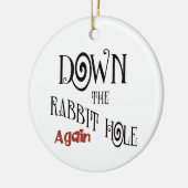 Het konijnenhol weer omlaag keramisch ornament (Links)