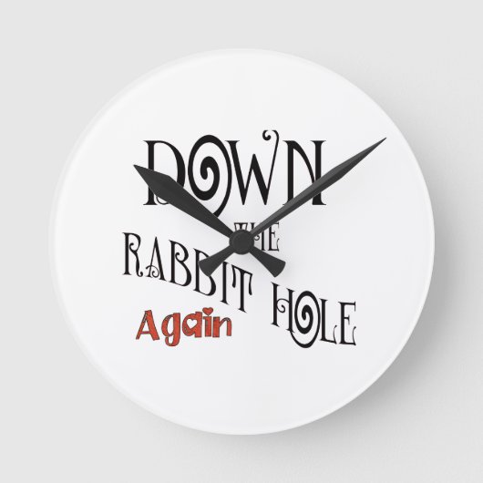 Het konijnenhol weer omlaag ronde klok (Voorkant)