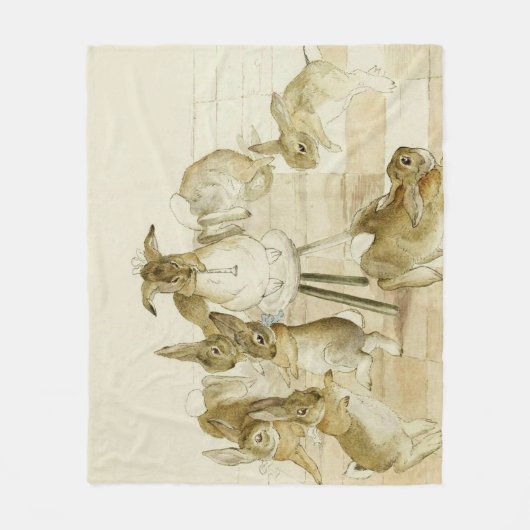 Het Konijnenkerstfeest van Beatrix Potter Fleece Deken (Voorkant)