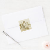 Het Konijnenkerstfeest van Beatrix Potter Vierkante Sticker (Envelop)