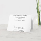 Het konijntje smakt Wortelen/de Kaart van de (Achterkant)