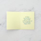 Het Konijntje van de Groeten van Pasen koestert de Feestdagen Kaart (Binnen)