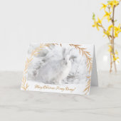 Het Konijntje van de Honing van Kerstmis van het Kaart (Gele Bloem)