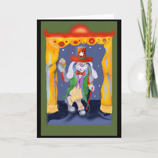 * Het Konijntje van de ster * Feestdagen Kaart (Voorkant)