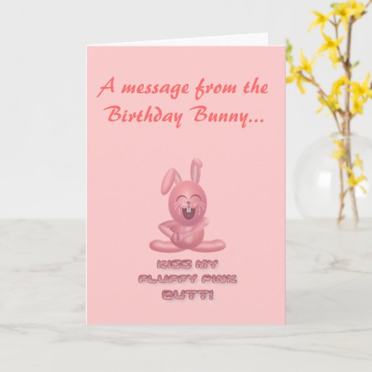 Het Konijntje van de verjaardag Kaart (Gele Bloem)