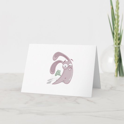 Het Konijntje van Farting Feestdagen Kaart (Voorkant)