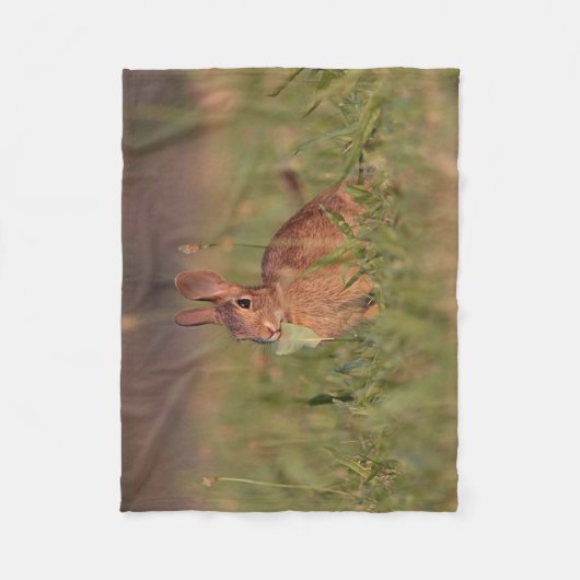 Het konijntje van het baby in het gras fleece deken (Voorkant)