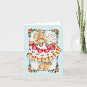 Het Konijntje van het Koord van het hart - de Feestdagen Kaart